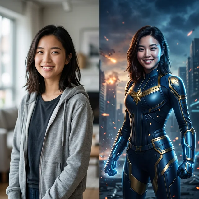 "Celebrity style face swap"