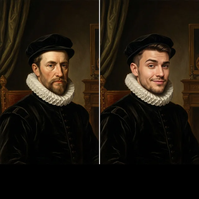 "Fashion portrait face swap"